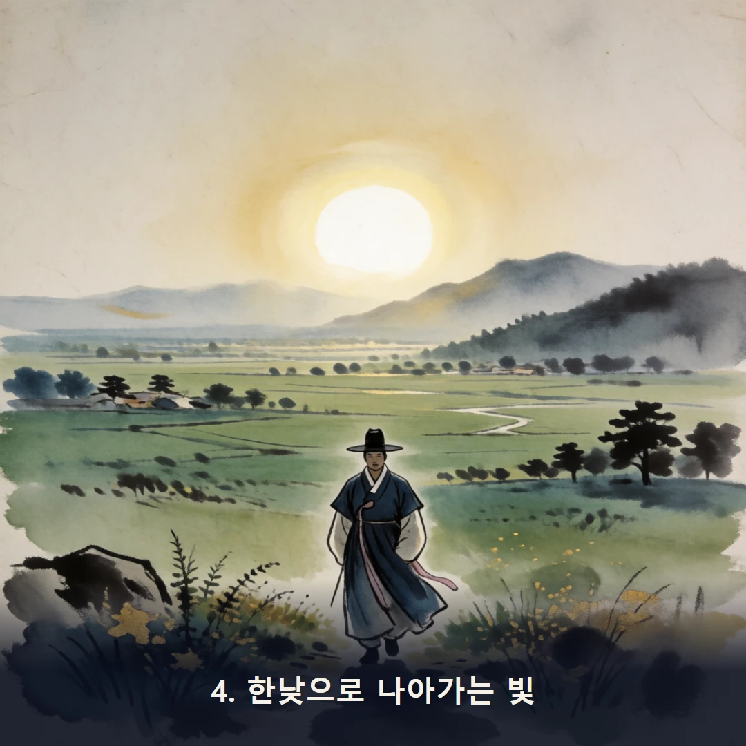 웹툰 4컷 — 4. 한낮으로 나아가는 빛