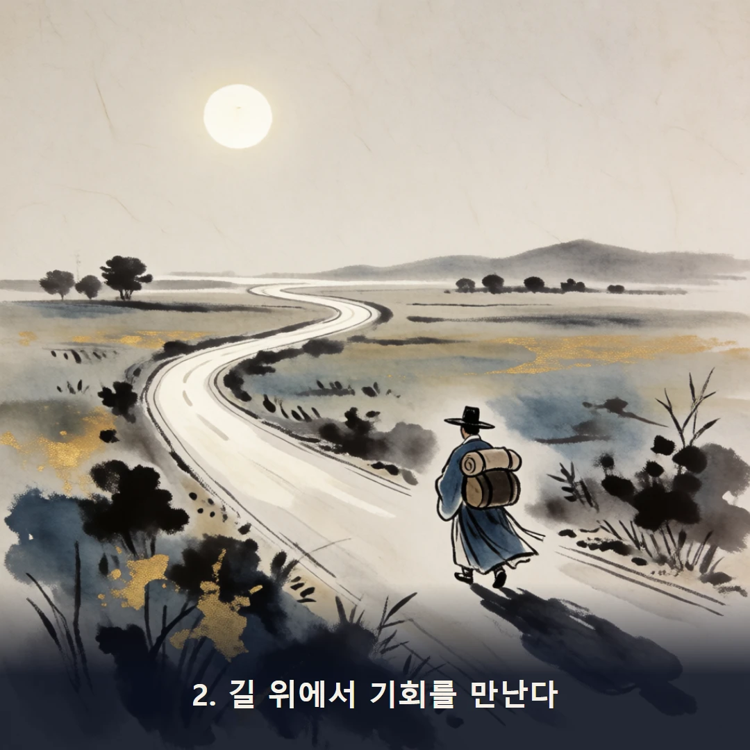웹툰 2컷 — 2. 길 위에서 기회를 만난다