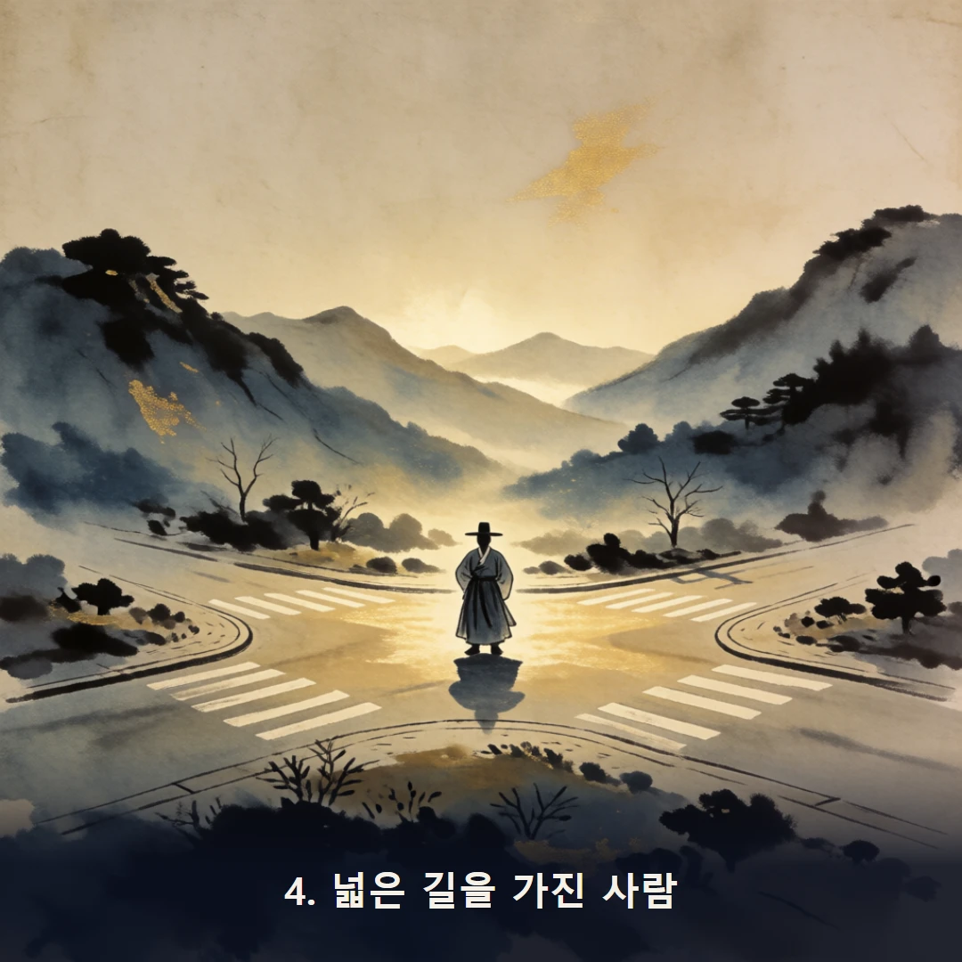 웹툰 4컷 — 4. 넓은 길을 가진 사람