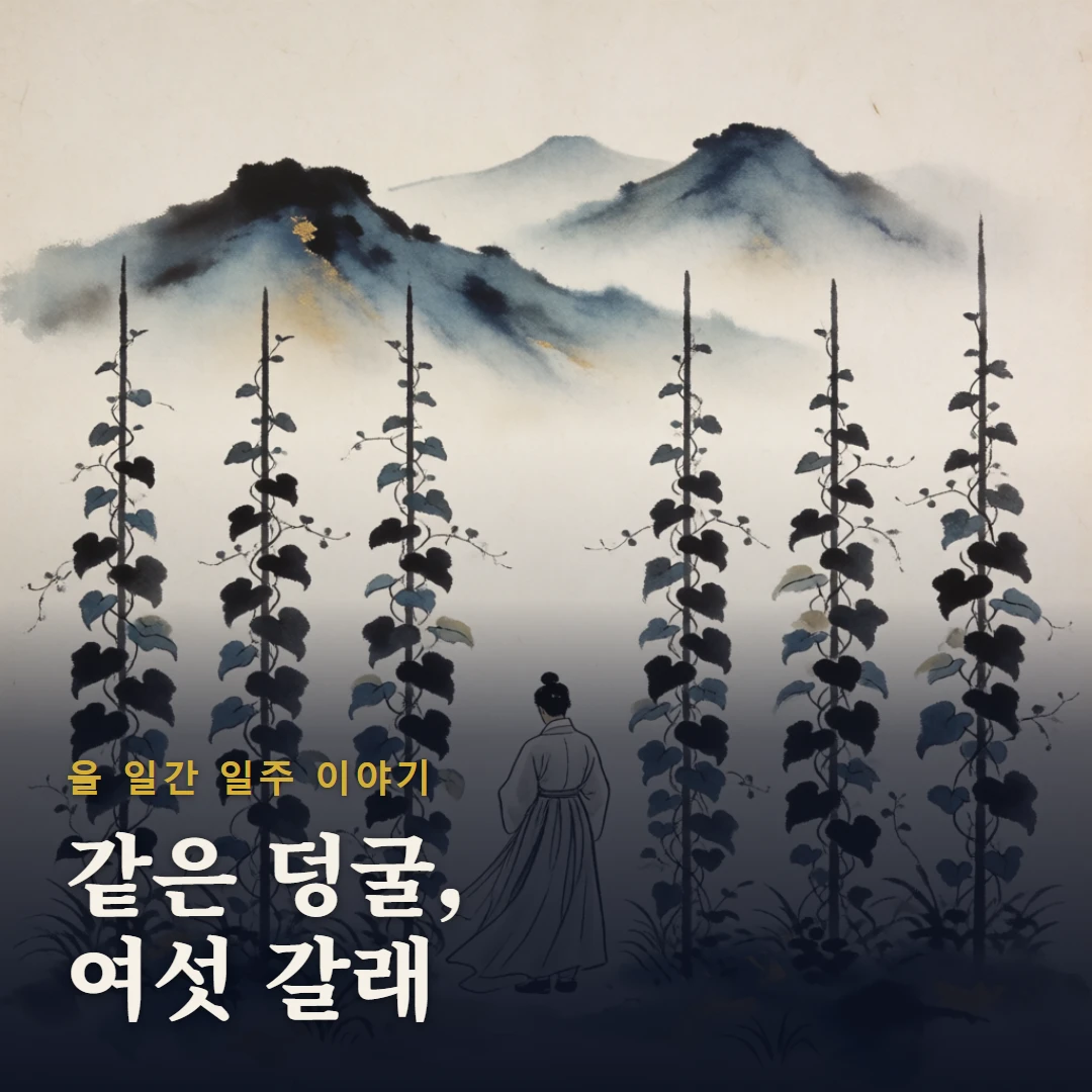 을 일간 일주 이야기 표지 — 같은 덩굴, 여섯 갈래