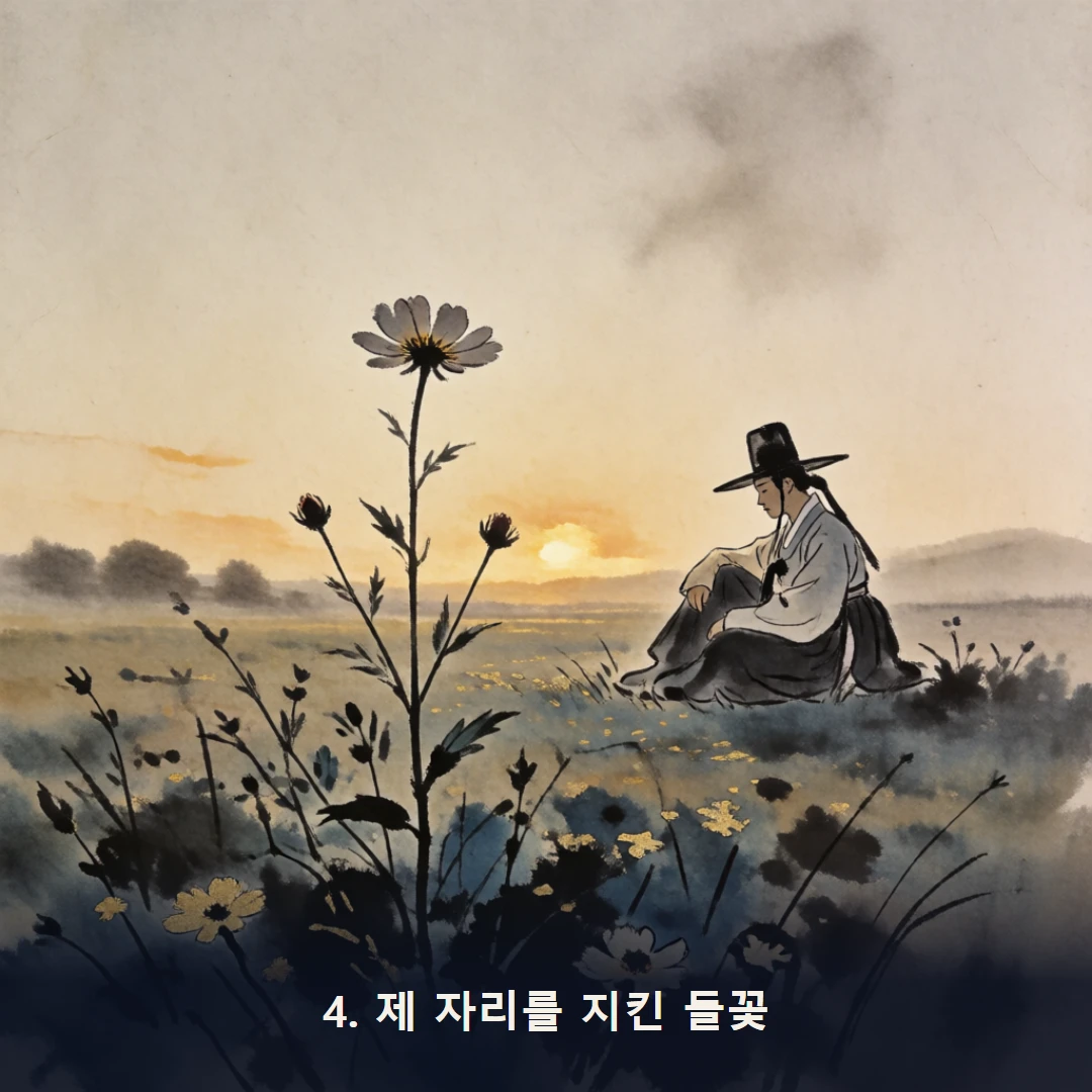웹툰 4컷 — 4. 제 자리를 지킨 들꽃