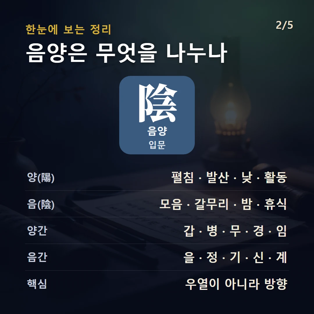 음양 구조 — 음양(陰陽)의 개념을 데이터로 정리