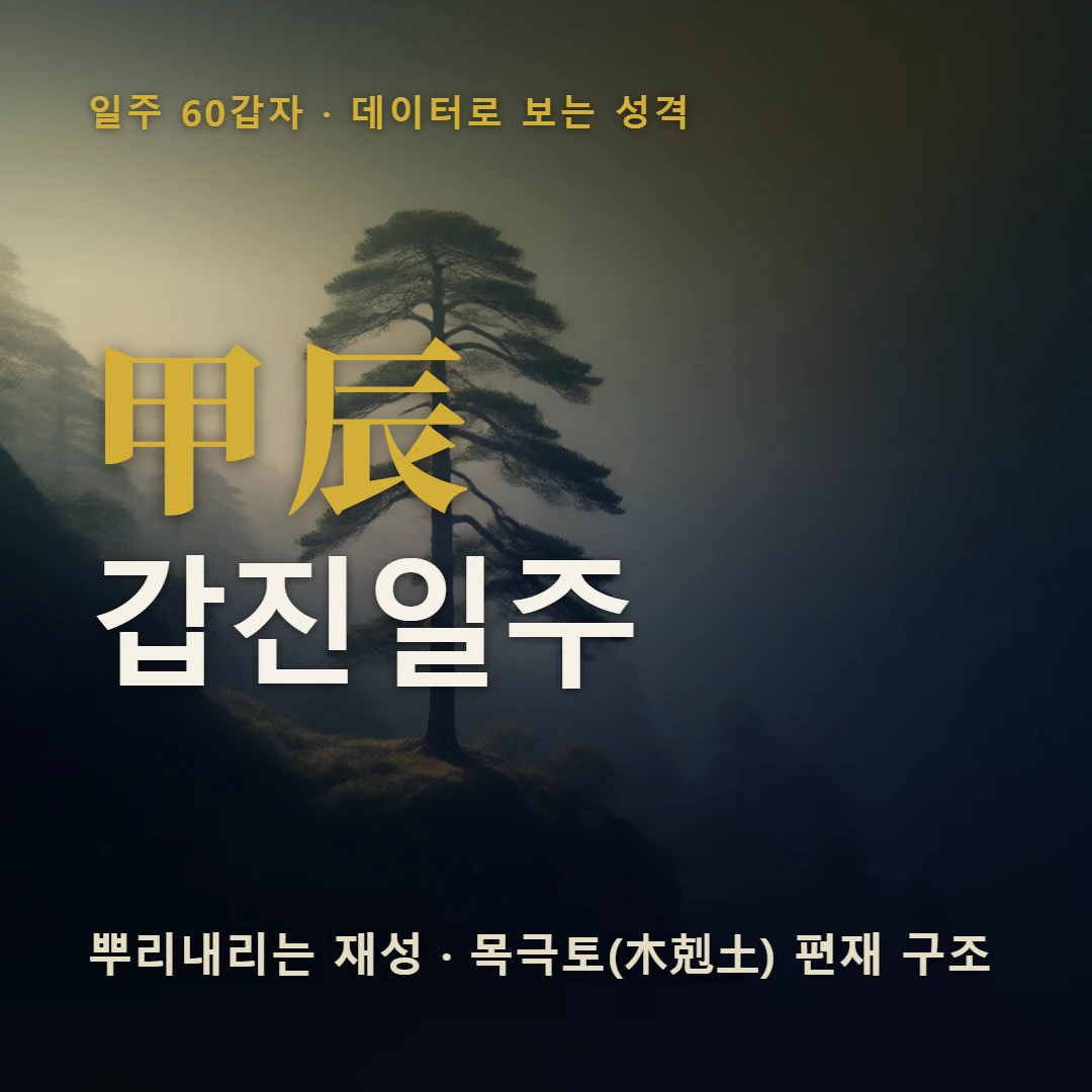 갑진일주 표지 — 뿌리내리는 재성 · 목극토(木剋土) 편재 구조