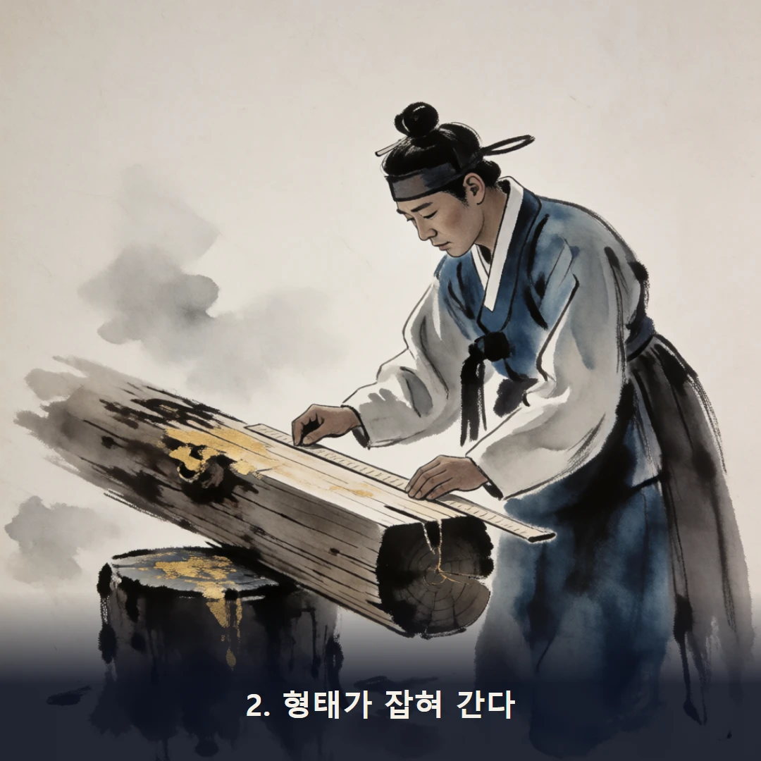 웹툰 2컷 — 2. 형태가 잡혀 간다