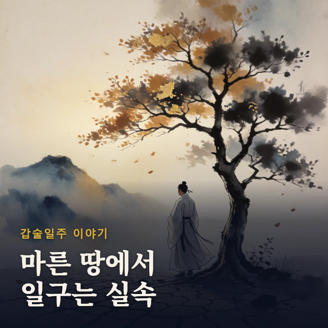 갑술일주 이야기 표지 — 마른 땅에서 일구는 실속