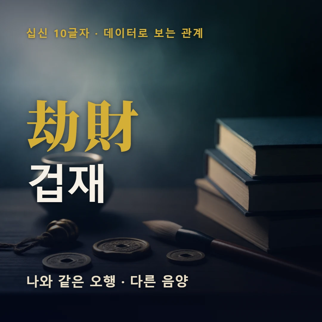 겁재 표지 — 나와 같은 오행 · 다른 음양