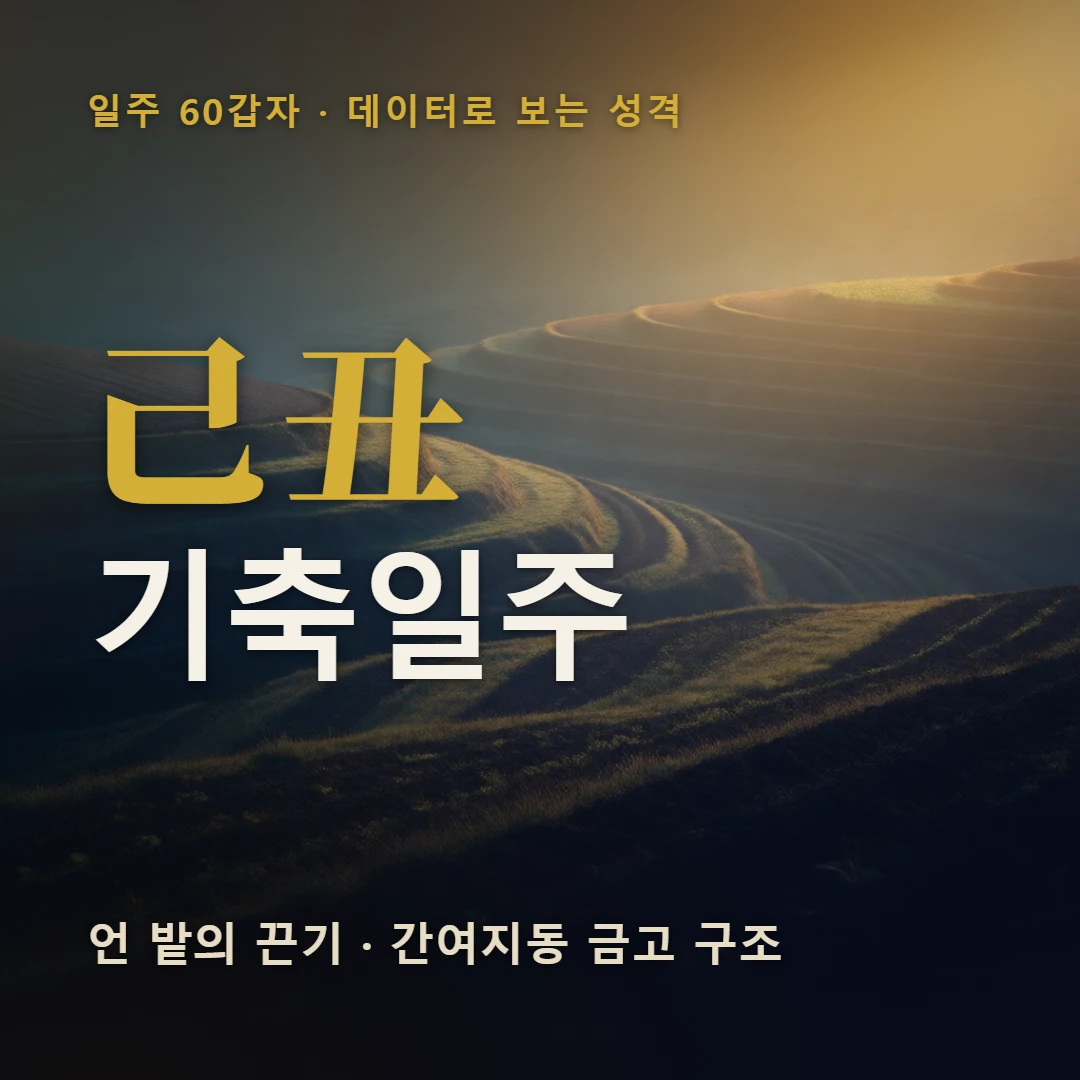 기축일주 표지 — 언 밭의 끈기 · 간여지동 금고 구조