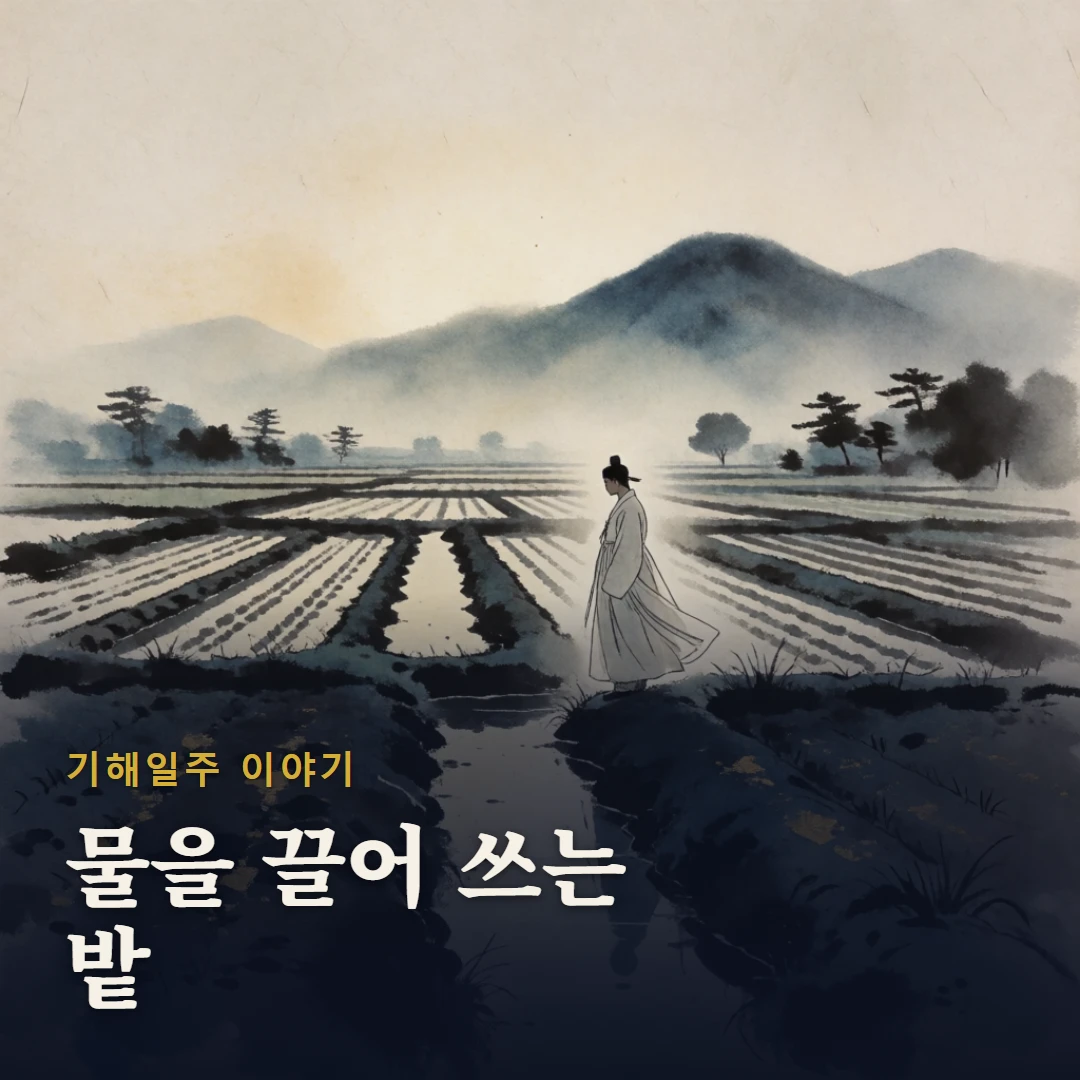 기해일주 이야기 표지 — 물을 끌어 쓰는 밭