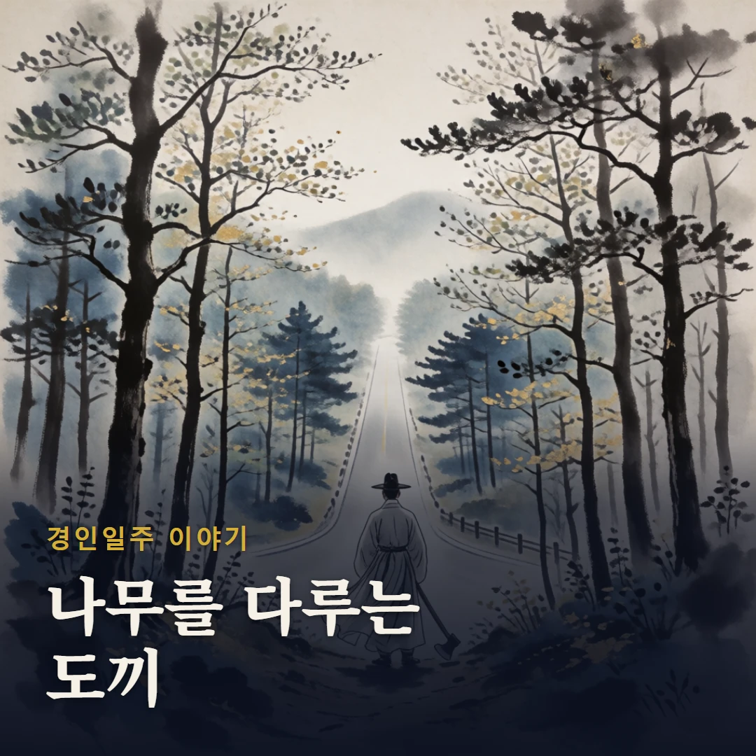 경인일주 이야기 표지 — 나무를 다루는 도끼