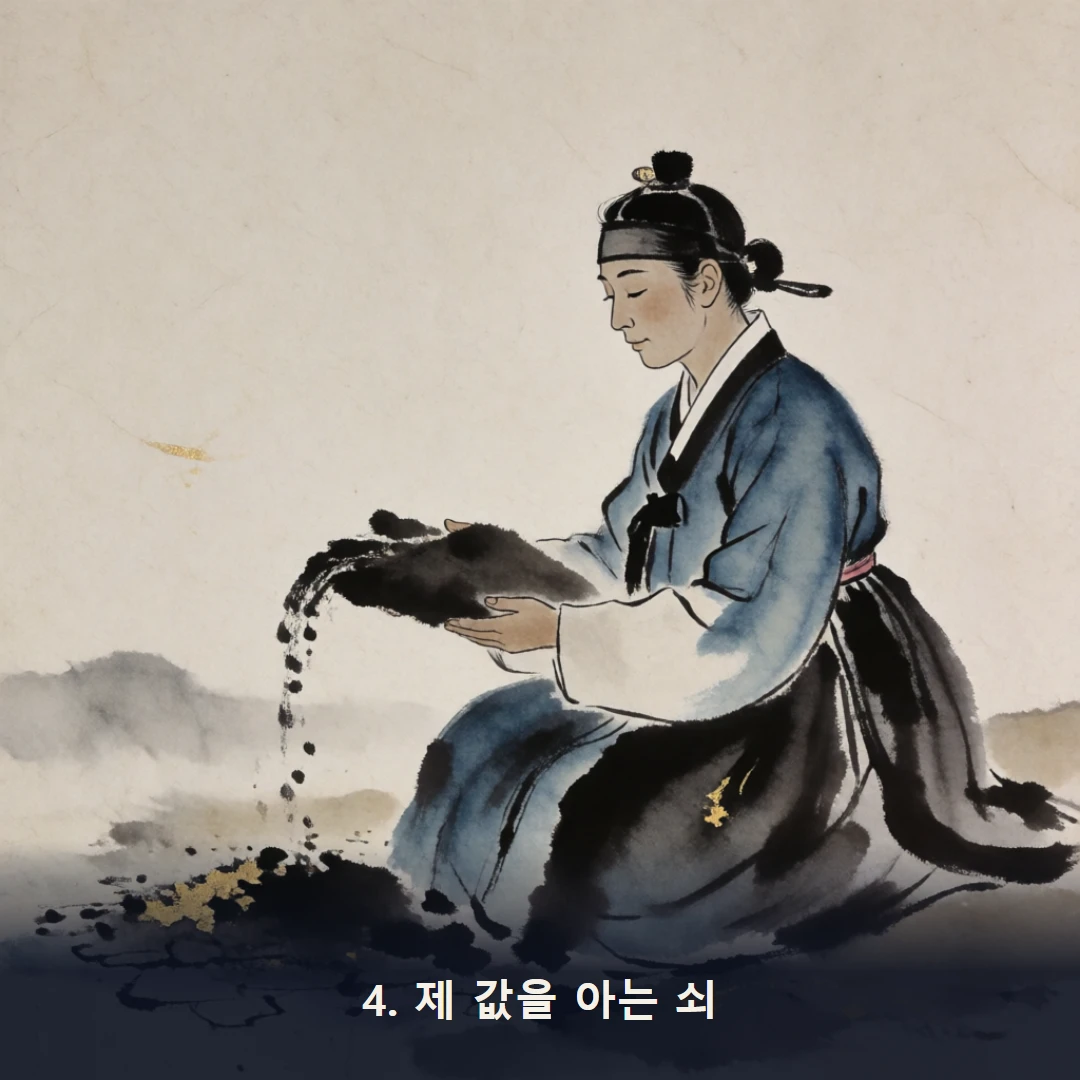 웹툰 4컷 — 4. 제 값을 아는 쇠