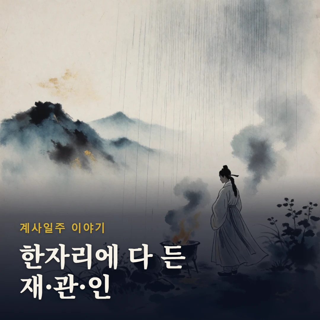 계사일주 이야기 표지 — 한자리에 다 든 재·관·인
