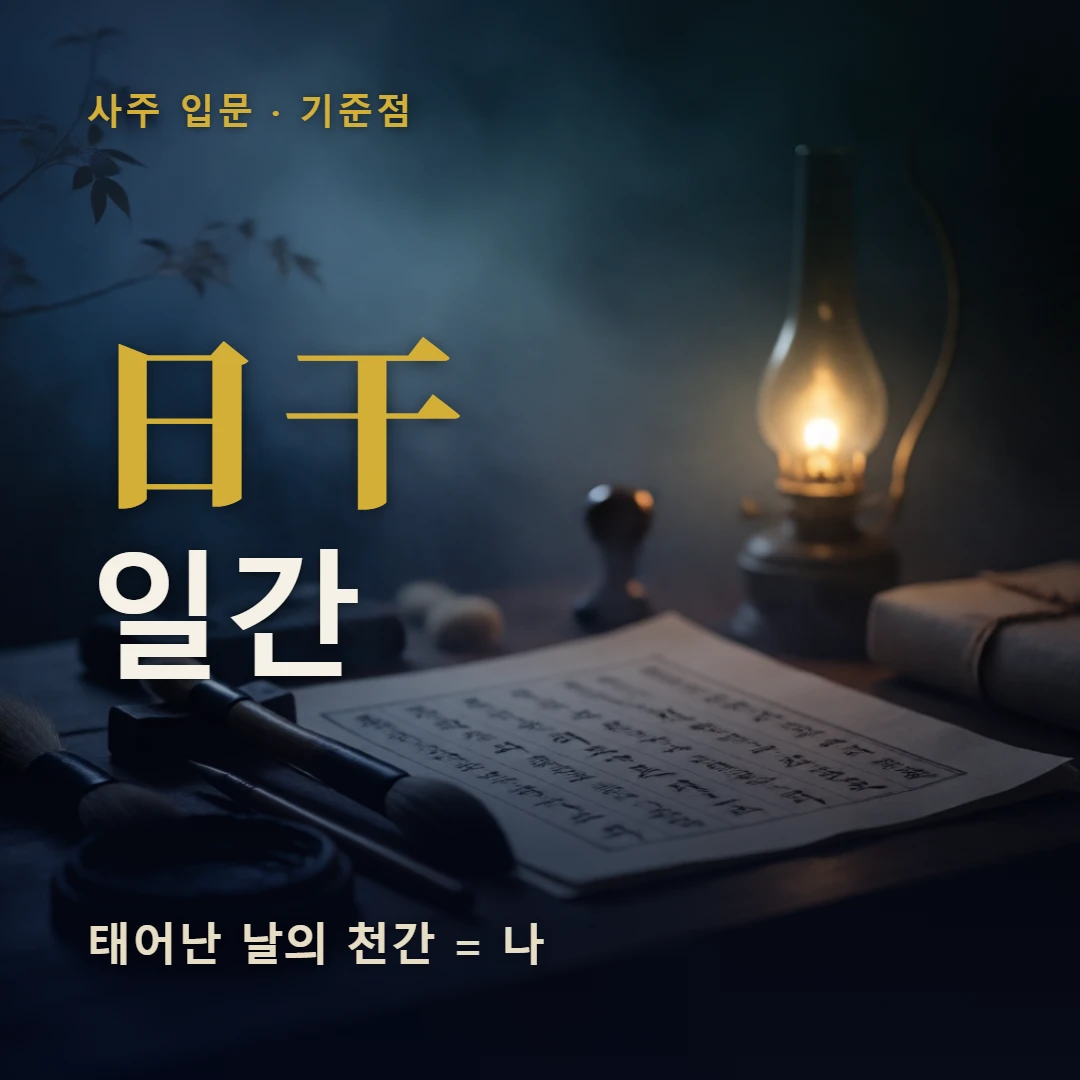 일간 표지 — 태어난 날의 천간 = 나
