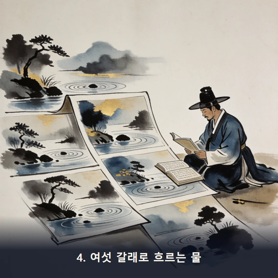 웹툰 4컷 — 4. 여섯 갈래로 흐르는 물