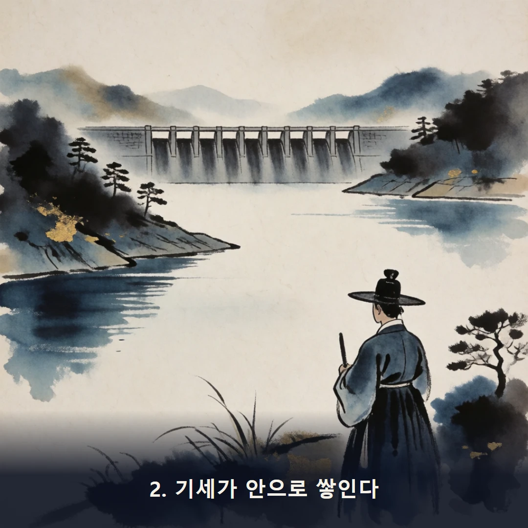 웹툰 2컷 — 2. 기세가 안으로 쌓인다