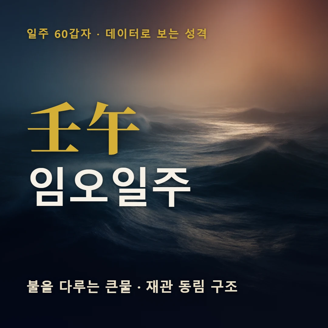 임오일주 표지 — 불을 다루는 큰물 · 재관 동림 구조