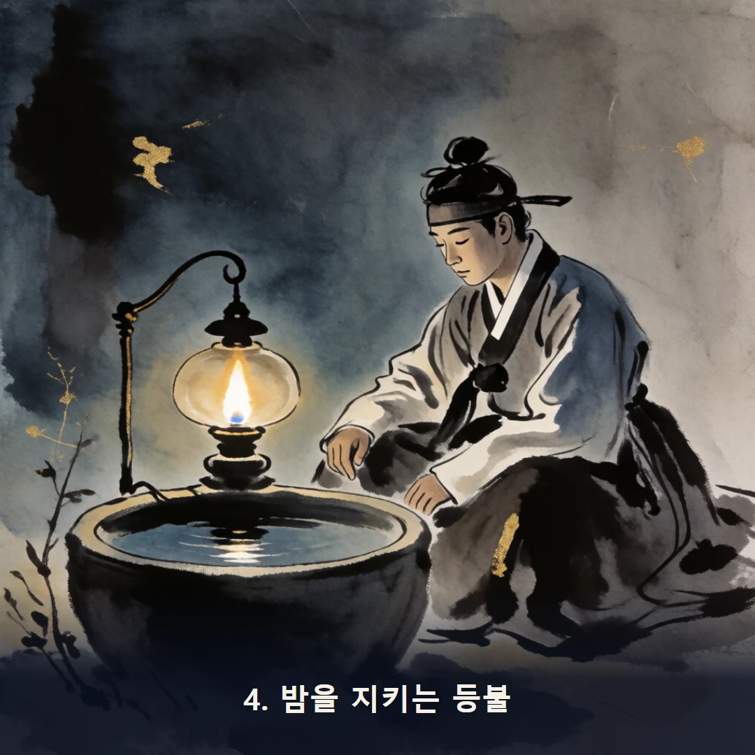 웹툰 4컷 — 4. 밤을 지키는 등불
