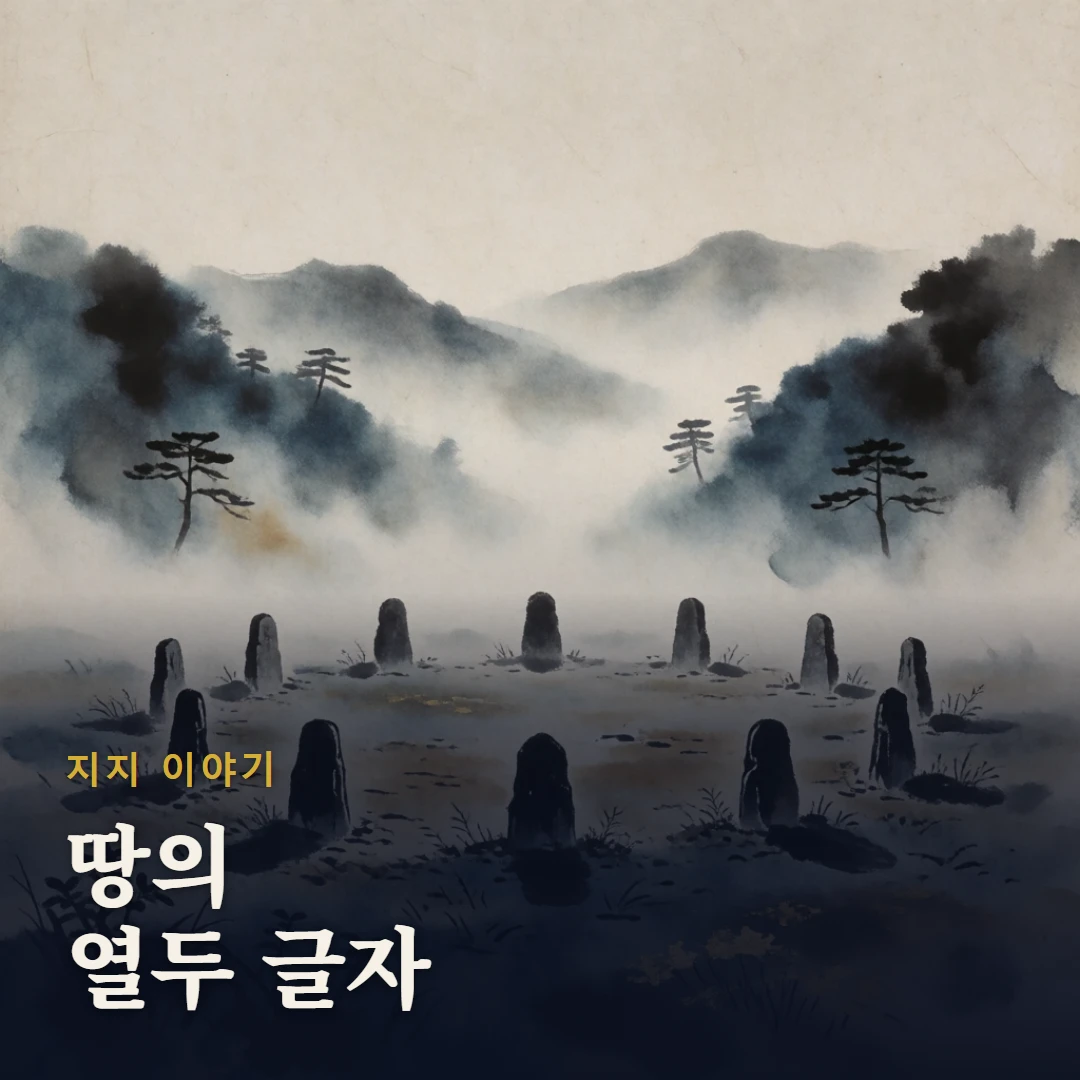 지지 이야기 표지 — 땅의 열두 글자