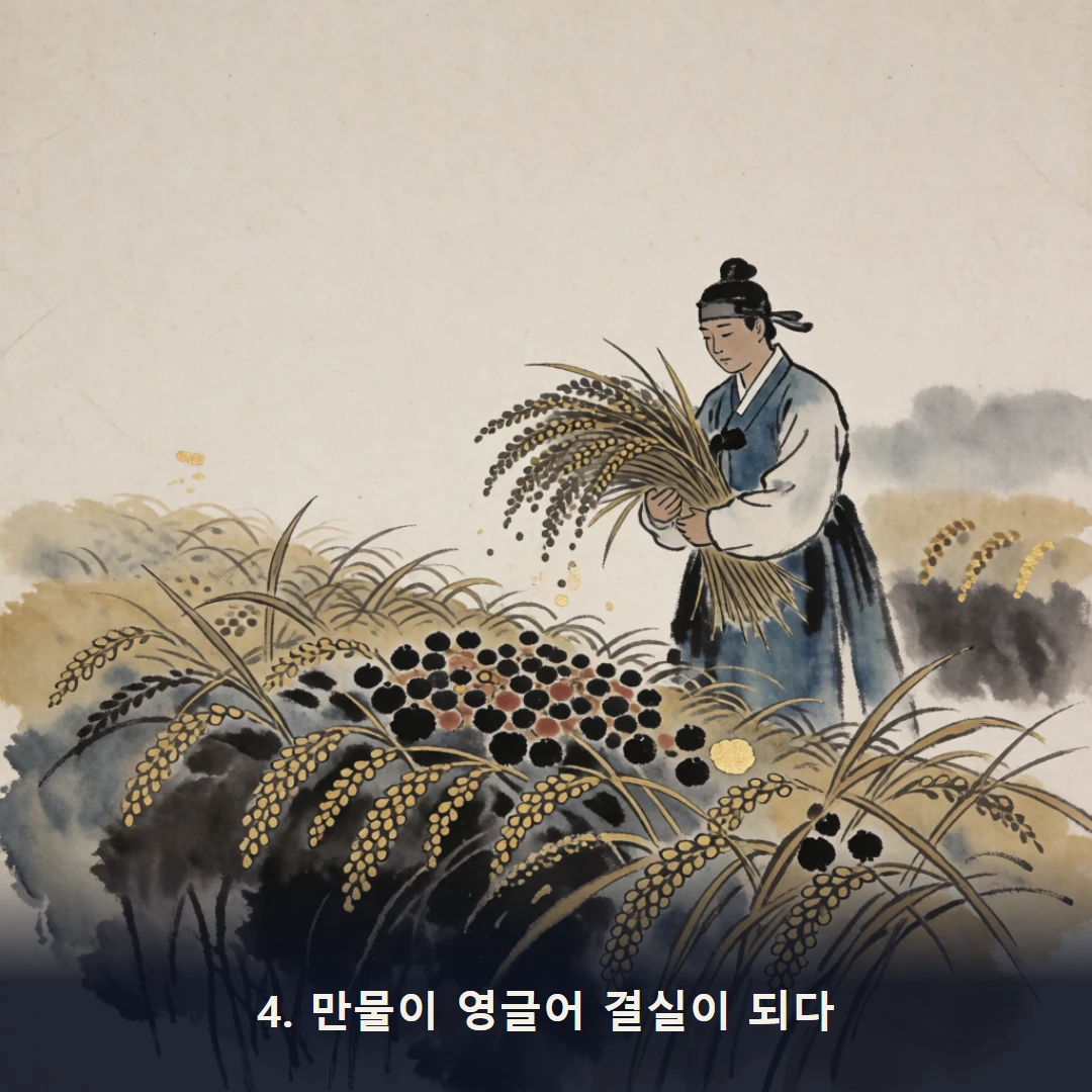웹툰 4컷 — 4. 만물이 영글어 결실이 되다