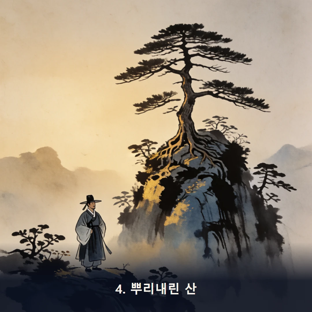 웹툰 4컷 — 4. 뿌리내린 산