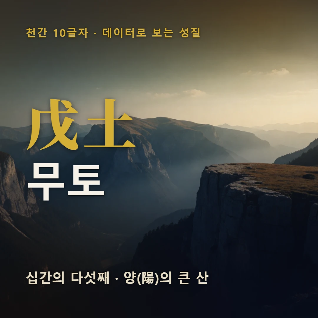 무토 표지 — 십간의 다섯째 · 양(陽)의 큰 산