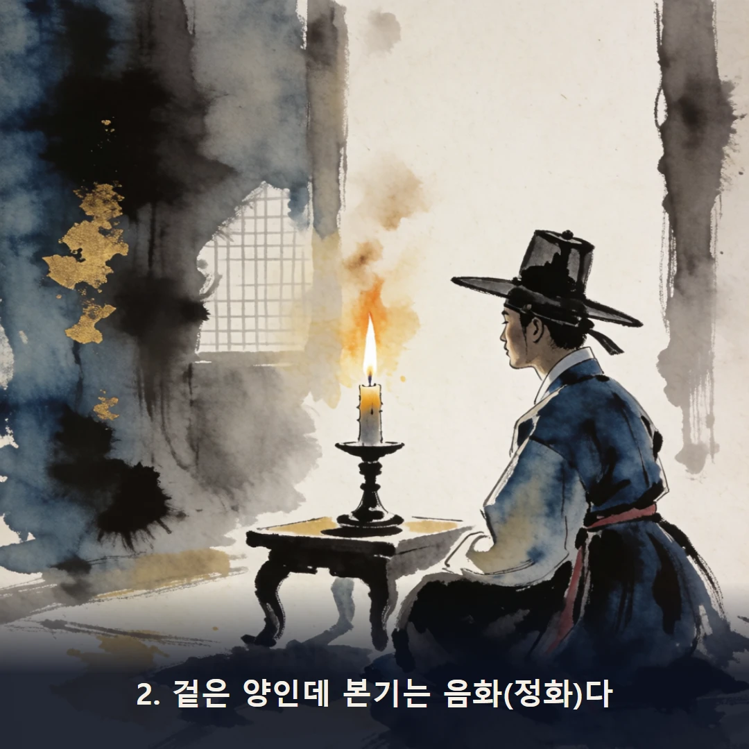 웹툰 2컷 — 2. 겉은 양인데 본기는 음화(정화)다