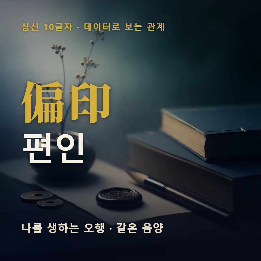 편인 표지 — 나를 생하는 오행 · 같은 음양