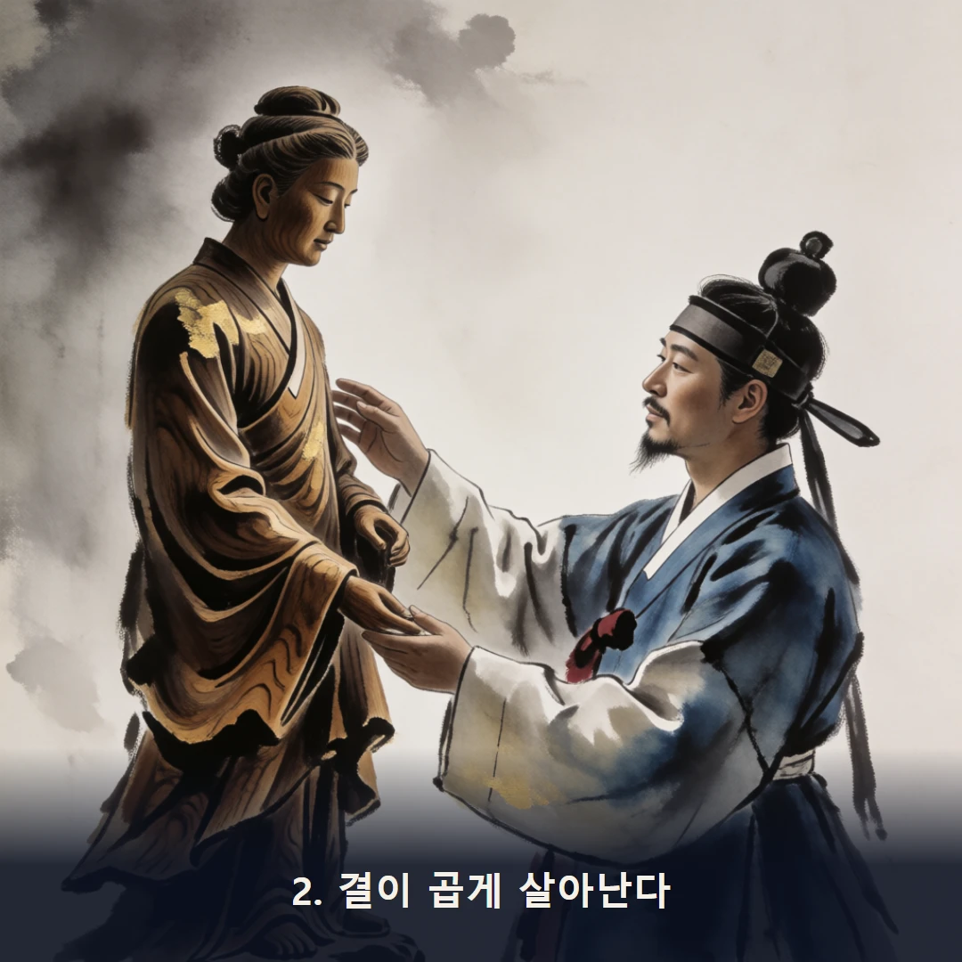 웹툰 2컷 — 2. 결이 곱게 살아난다