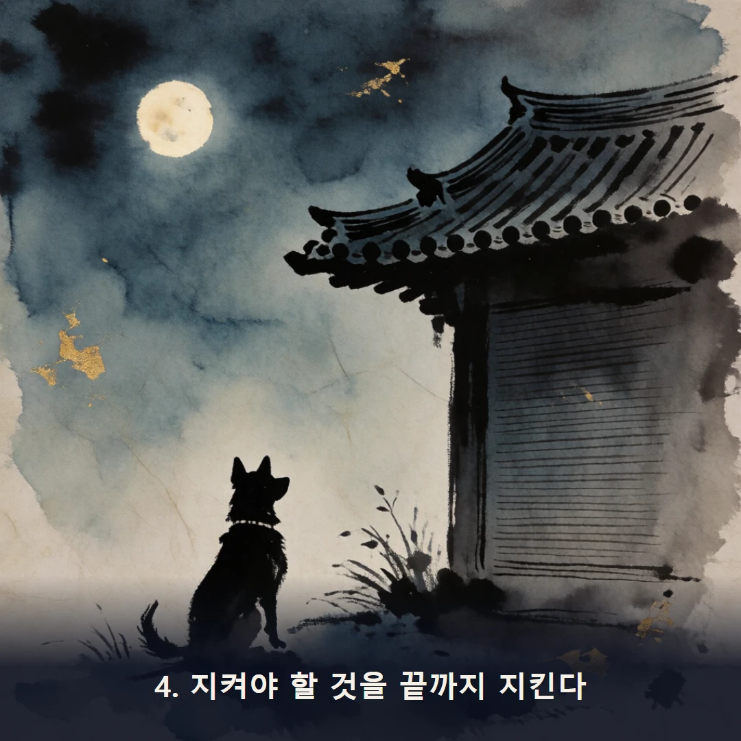 웹툰 4컷 — 4. 지켜야 할 것을 끝까지 지킨다